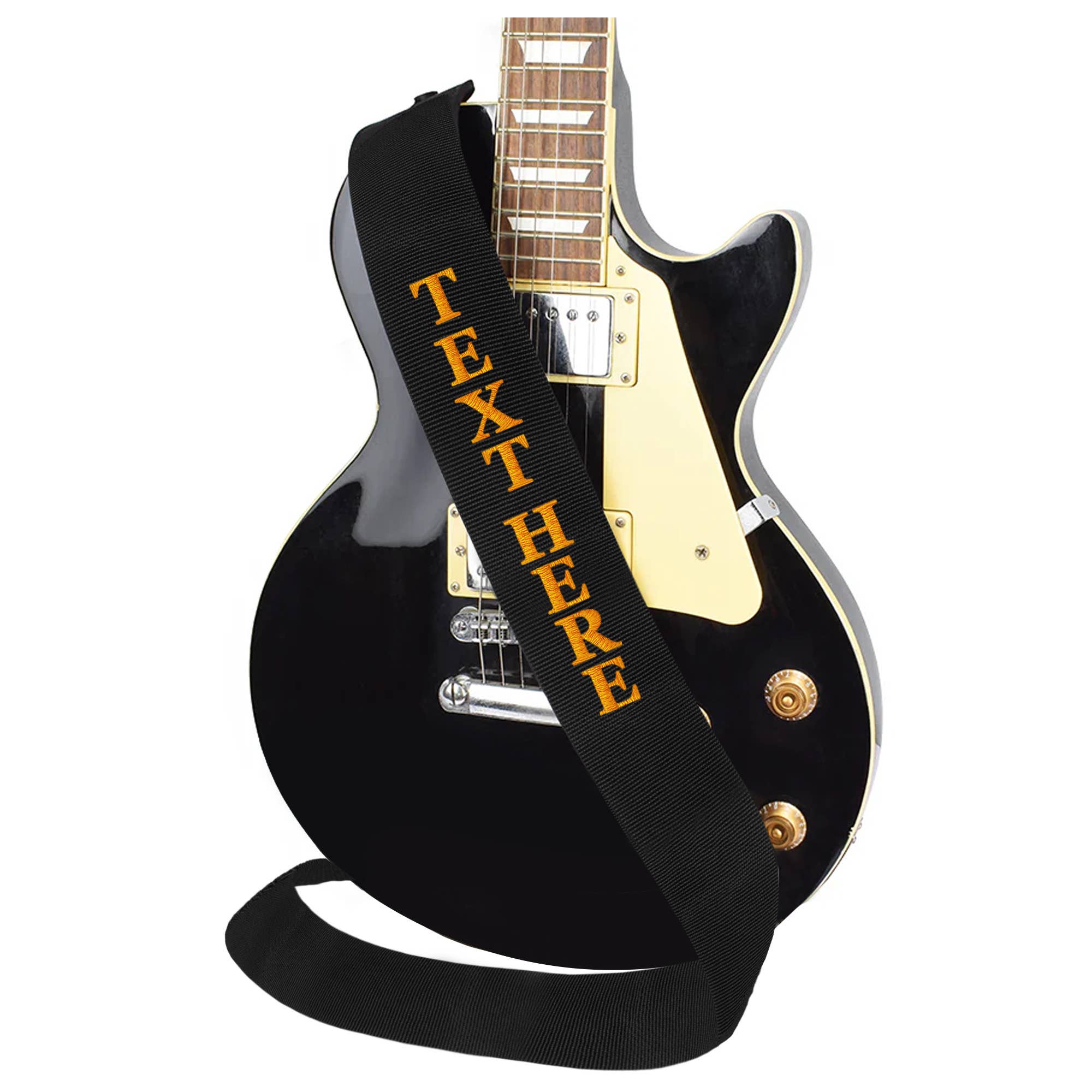 Gradzo - Wholesale Guitar strap – Unisex - Personalized 3" Black Guitar Strap0