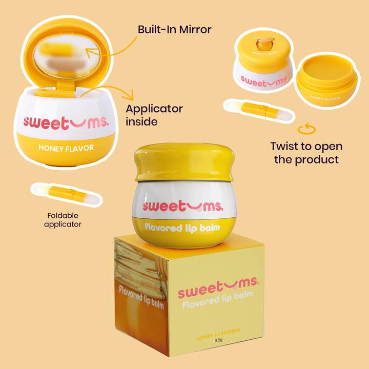 Sweetums - Wholesale Lip Balm - Honey Flavored Lip Gloss Jojoba Oil Vegan Holiday Beauty4