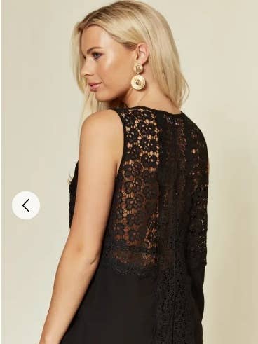 Floral Crochet Lace Back Vest for wholesale by CY FASHION. LONDON