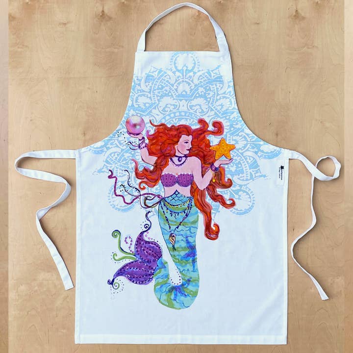 katzpajamas - Wholesale Apron - Pearl Mermaid cotton apron