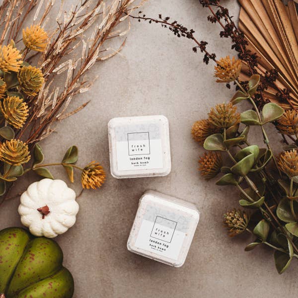 London Fog Bath Bomb for wholesale by The Fresh Wife Soap Company