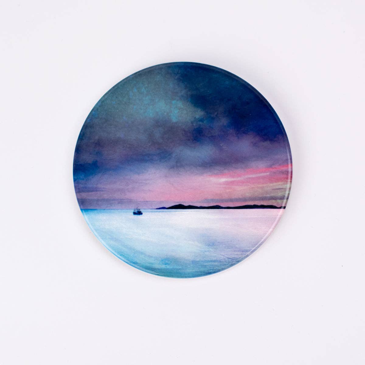 Cath Waters Scottish Landscapes – wholesale Coasters – Fishing the Little Minch Ceramic Coaster Gift Boxed