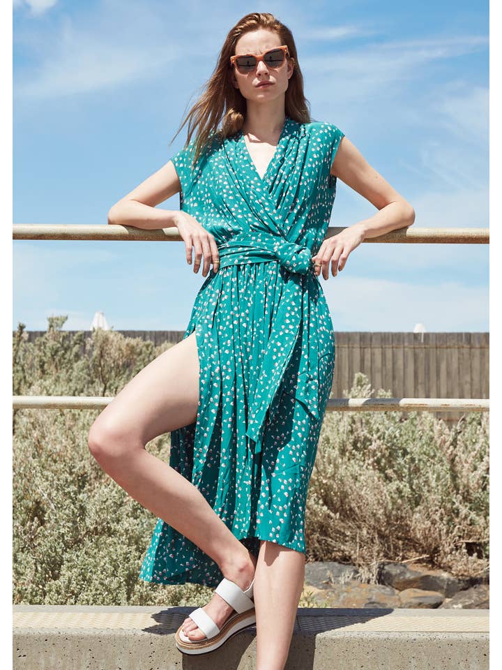 THE POINT DRESS - SPECKLED GREEN for wholesale on Faire1