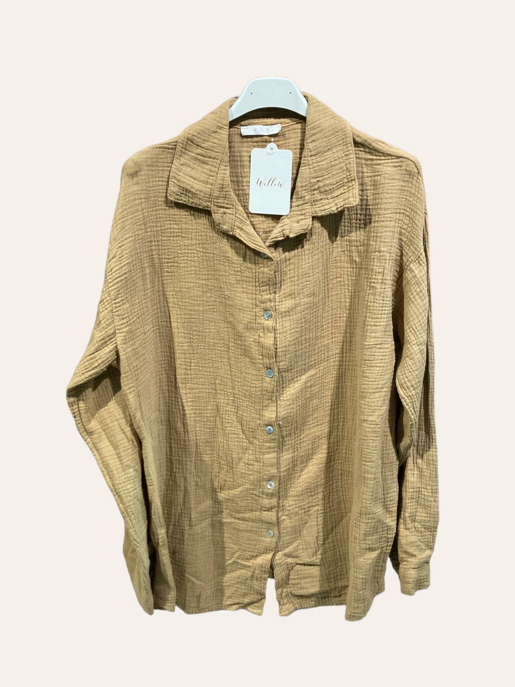 Moonsun - Wholesale Button Down Shirt - Women's - Cotton gauze shirt #30362