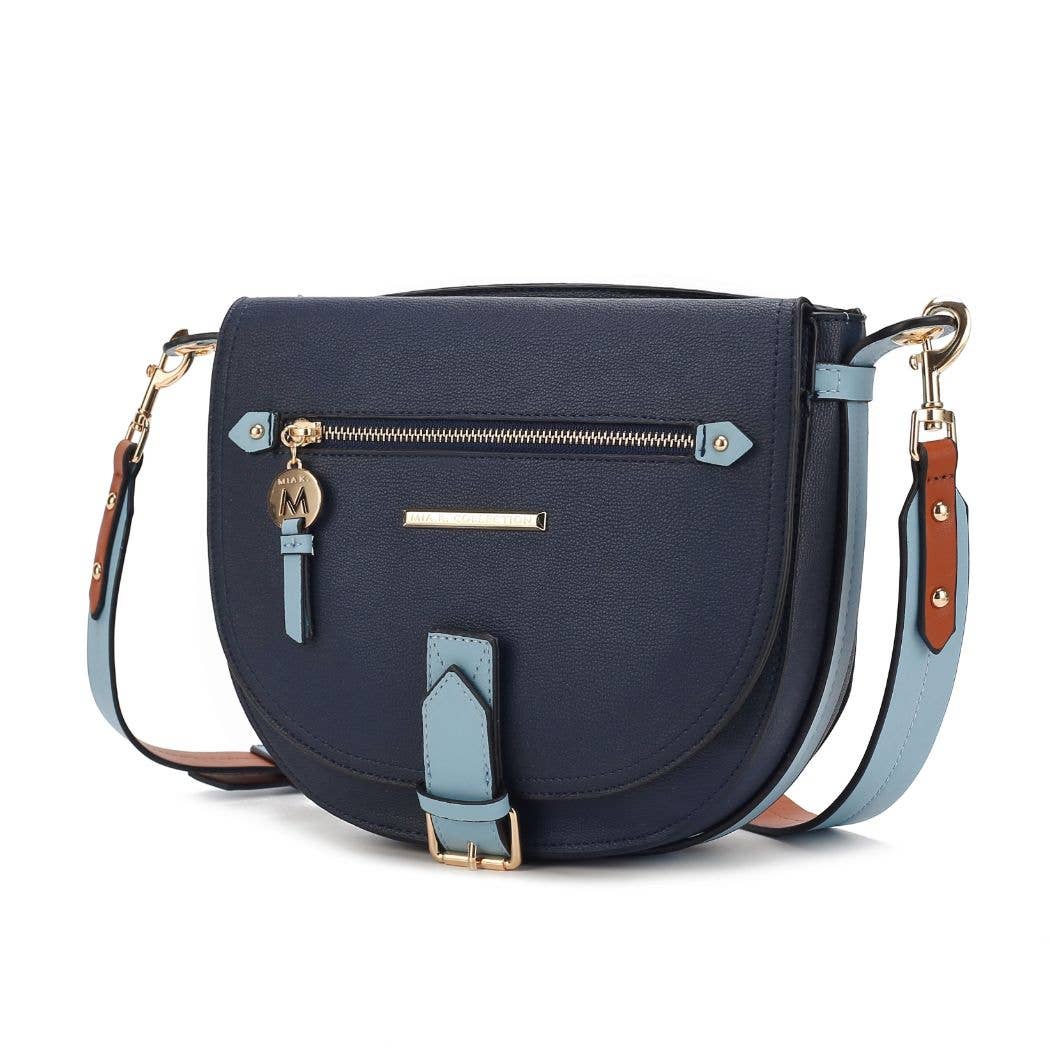MKF Collection – wholesale Axelremsväska – Dam – MKF Drew Vegan läder färgblock kvinnor axelväska av Mia11