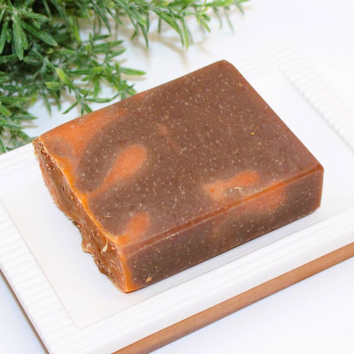 Sassy Pumpkin Soap Bar, Chai Honey Cinnamon Fall Autumn Soap for wholesale by Baba Yaga Designs LLC