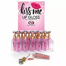 One Minute Manicure - Wholesale Lip Gloss - DISPLAY KISS ME Diamond Lip Gloss