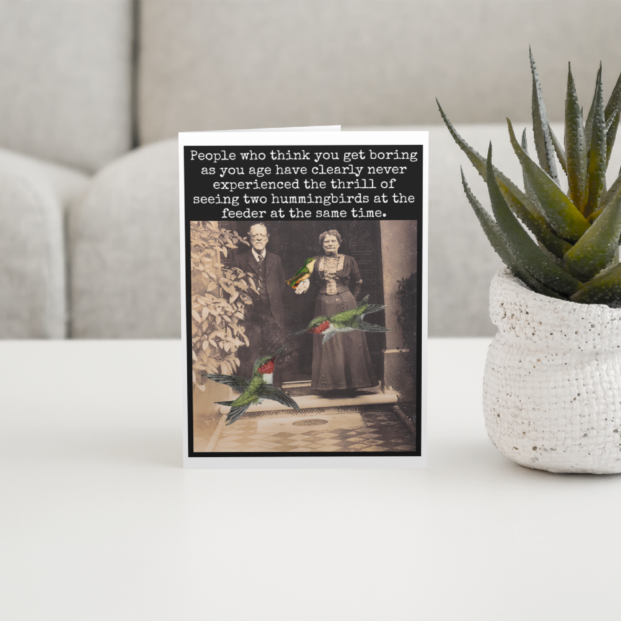 Raven's Rest Studio - Wholesale Birthday Card - Birthday Card. People Who Think You Get Boring As You Age...2