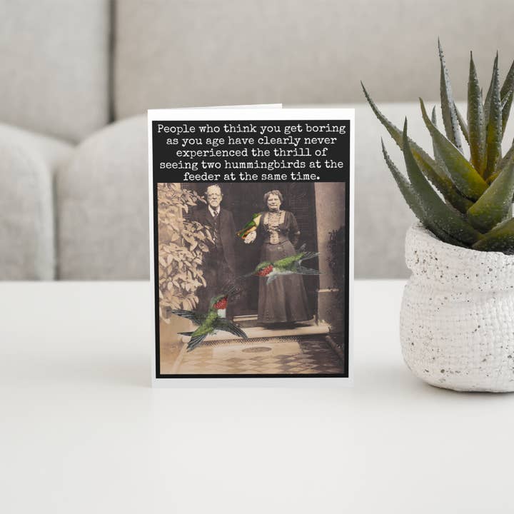 Raven's Rest Studio - Wholesale Birthday Card - Birthday Card. People Who Think You Get Boring As You Age...2
