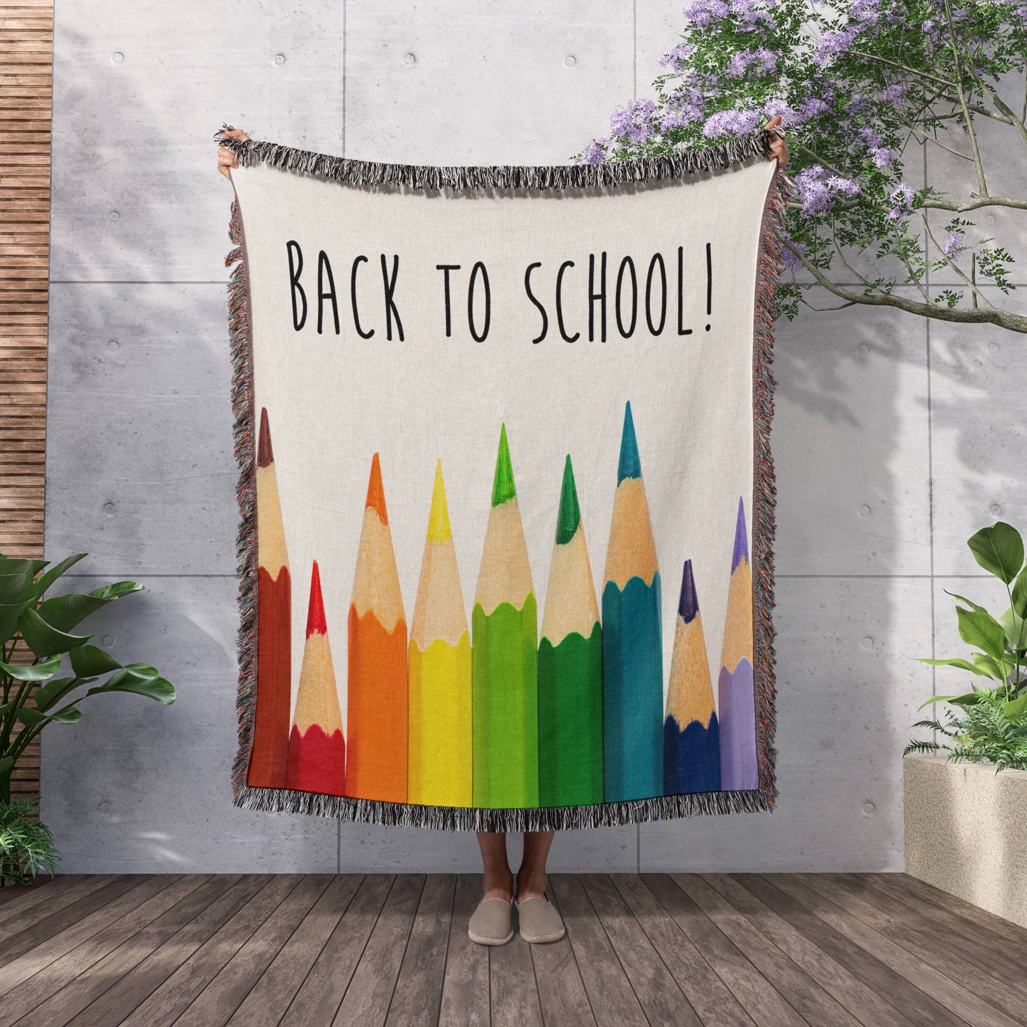 3dRose - Wholesale Throw Blanket - 3dRose, Back To School color pencils, Blanket2