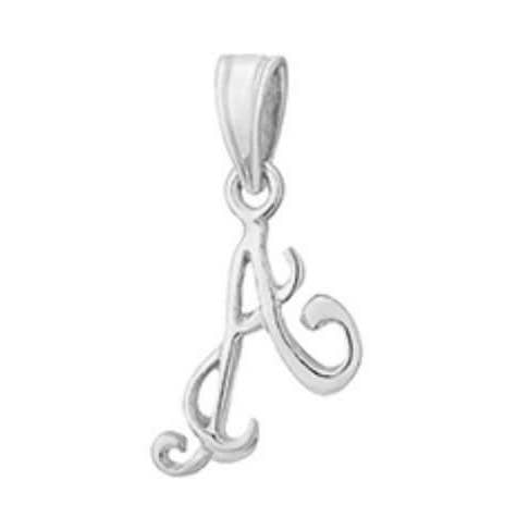 Petite Initial Charm Pendants Silver for wholesale by Gold & Honey