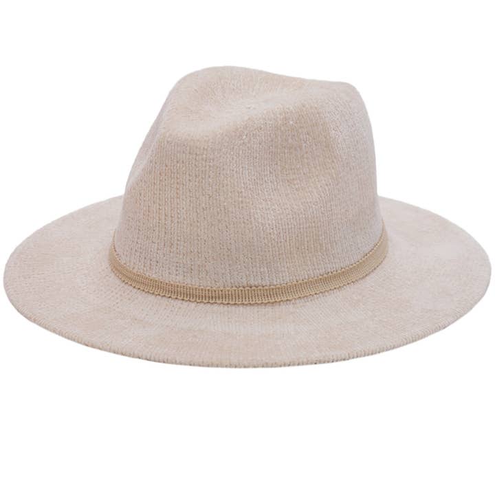 Cap Zone – wholesale Fedora – Women’s – Velvety Corduroy Woven Chenille Floppy Fedora Rancher Hat