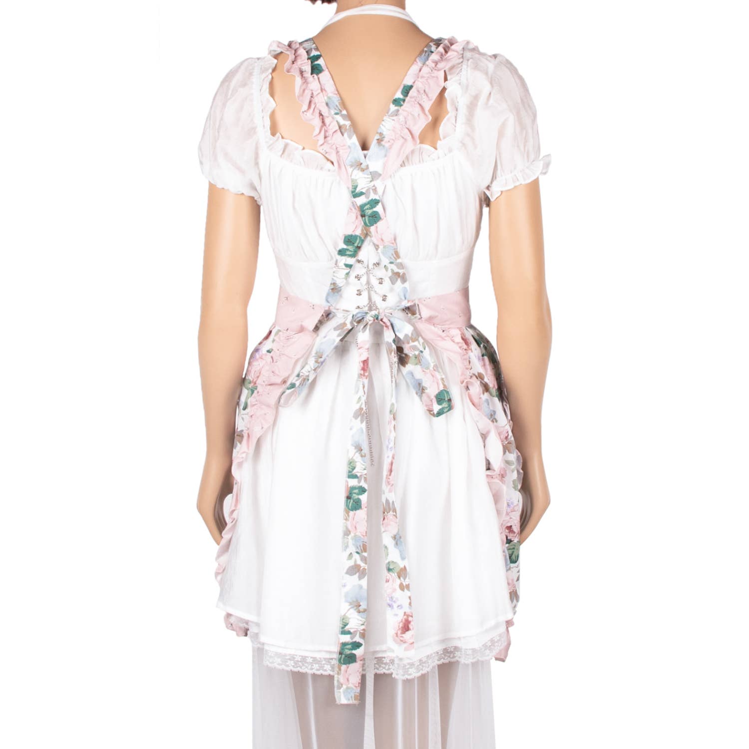 GEXWORLDWIDE - Wholesale Apron - Cute Apron for Women With Pockets White Pink4