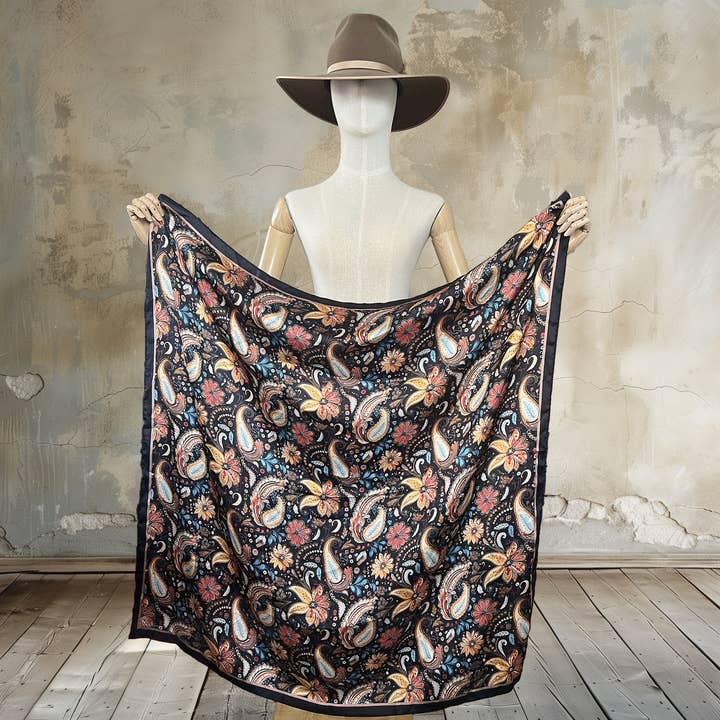 Autumn Whispers Paisley Wild Rag for wholesale by Eliza Singer