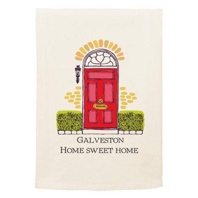 Mariasch Studios - Wholesale Tea Towel - Kitchen Towel - Red Door: Home sweet home (name drop)3