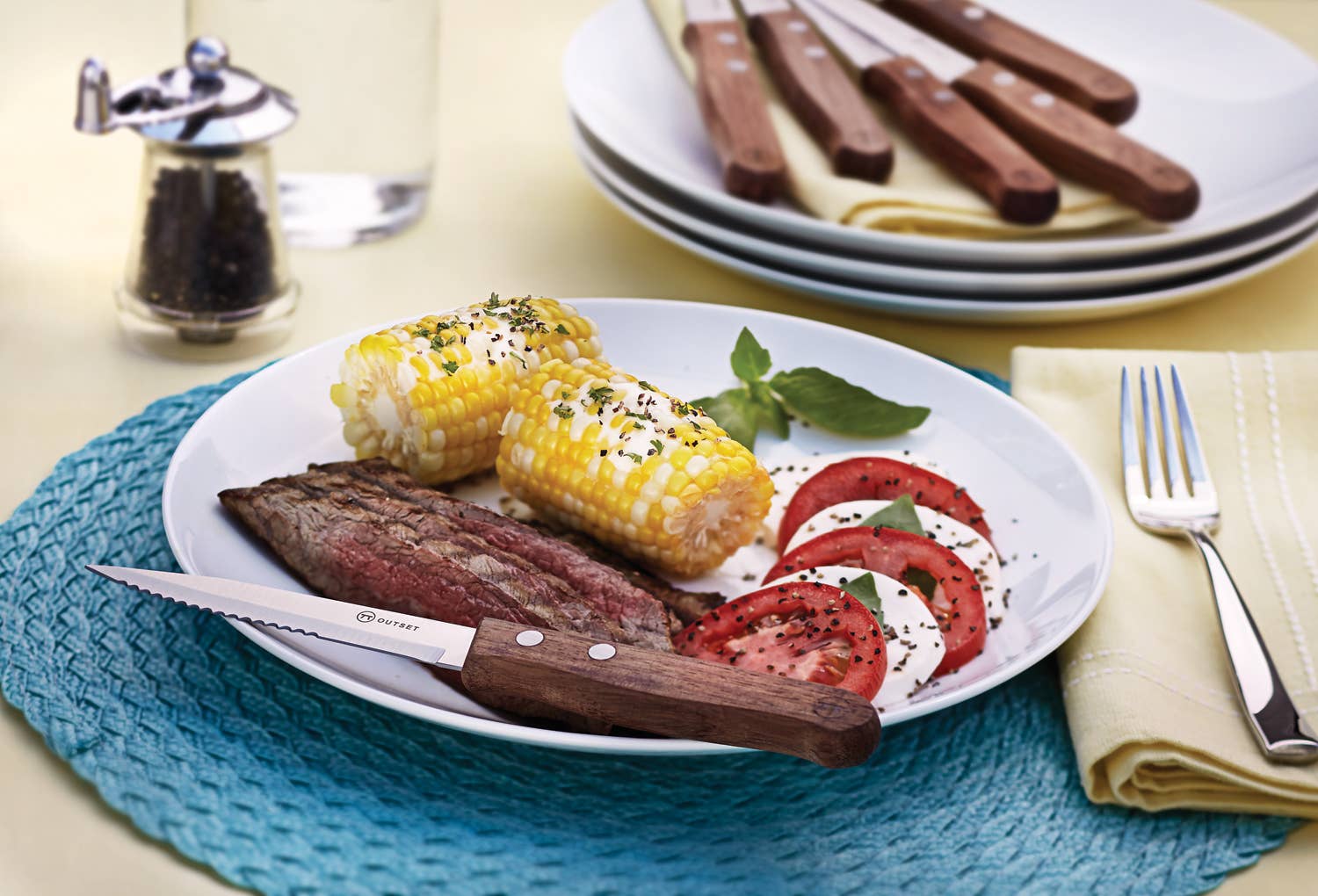 Fox Run Brands - Wholesale Knife set - Outset Rosewood Steak Knife, Set of 6, 8.75" Length2