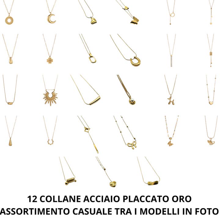 Collane Steel set Oro per la vendita all'ingrosso da parte di ellee - creations