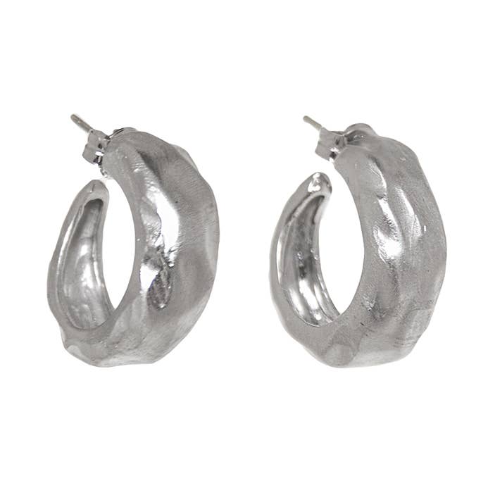 Argolas de pimentão prateadas por atacado de Alexandra Hakim