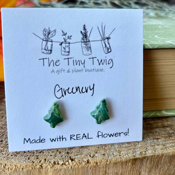 Weihnachtsbaum-Ohrringe für den Großhandel von The Tiny Twig