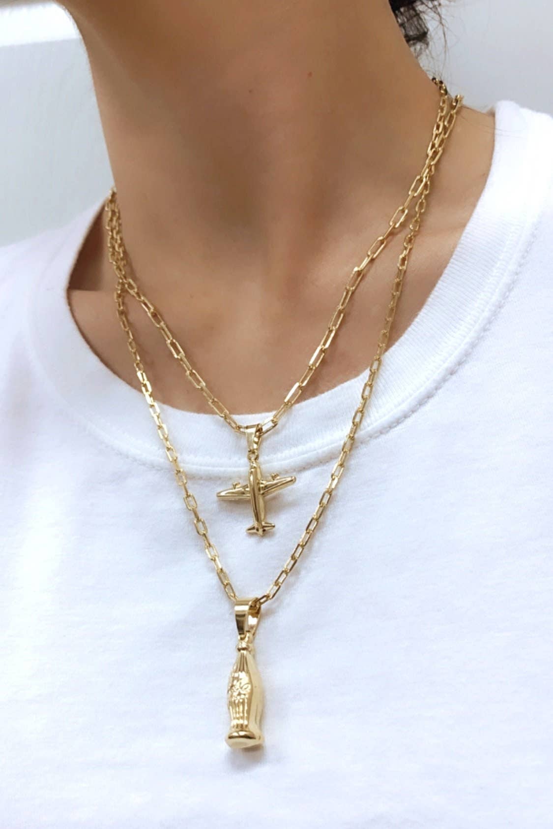 Luxus Accessories - Wholesale Individuele bedel/hanger - 18k goud gevulde cola cola fles hanger1