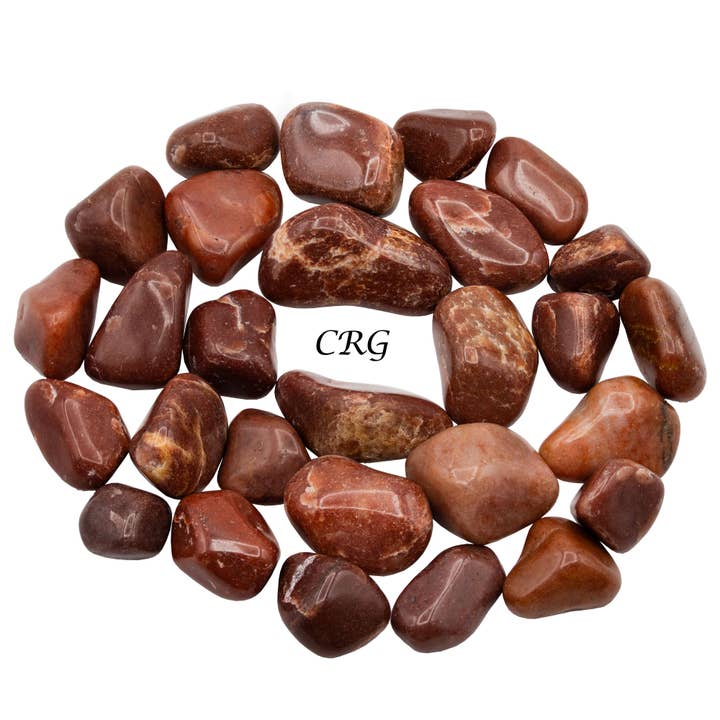 LOT VAN 1 KILO - Getrommelde rode jasper/20-40 mm AVG voor wholesale door Crystal River Gems LLC