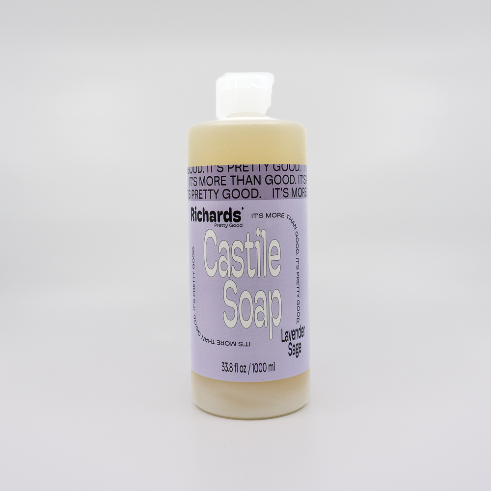 Richards' Pretty Good - Wholesale Body Wash/Shower Gel - Castile Soap - Lavender Sage - 1000 ml1