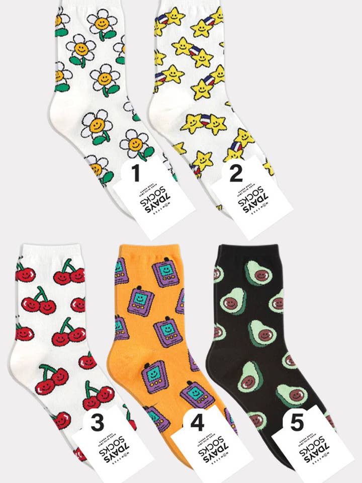 7DAYSSOCKS - Wholesale Socks - Women's - Women's Crew Pangpara-Pangpang Socks