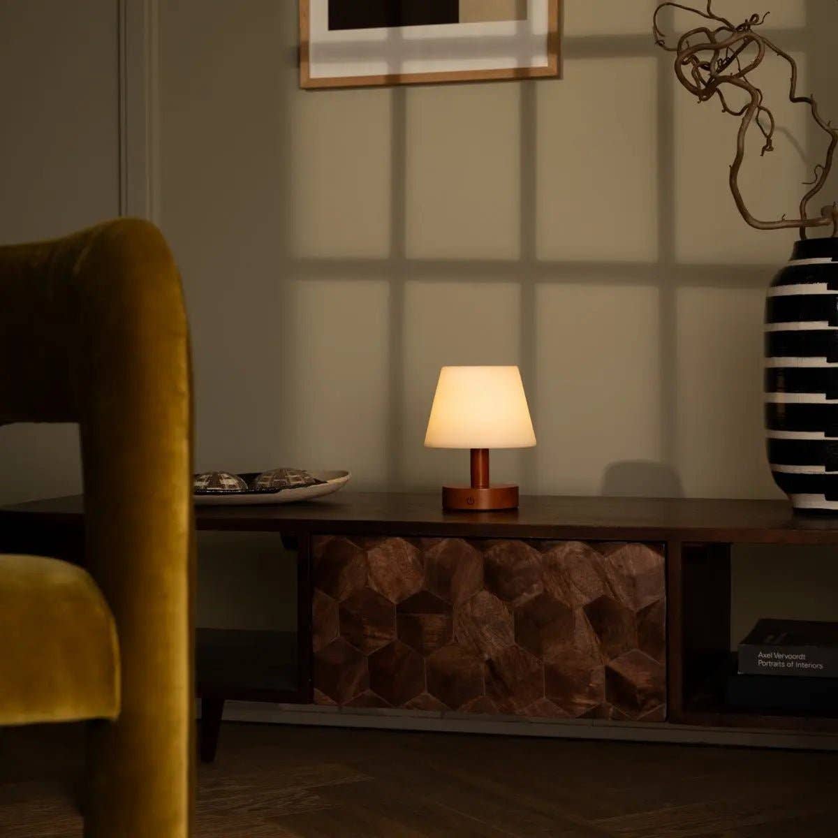 Tavellio - Wholesale Accent/Desk Lamp - Teddy Chestnut Brown Wooden Rechargeable Table Lamp | Dimmable, Cordless & 3 Light Modes15