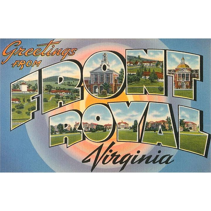 Art Print VA-380 Greetings from Front Royal for wholesale by Found Image Press