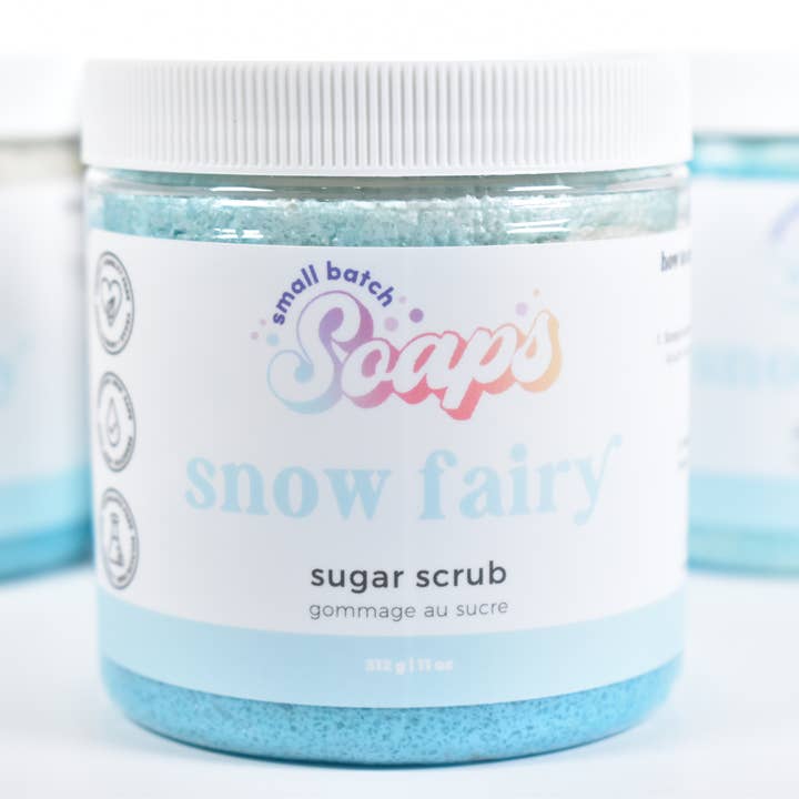 Snow Fairy Sugar Scrub for wholesale by Small Batch Soaps