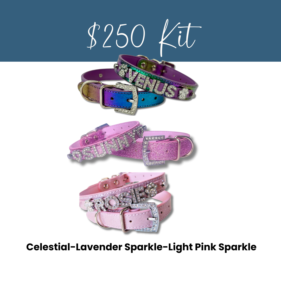 House of FurBaby - Wholesale Pet Collar - Cat/Dog - DIY Pet Collar Bar Kit: Silver Sparkle 280 Pieces $600 Value15