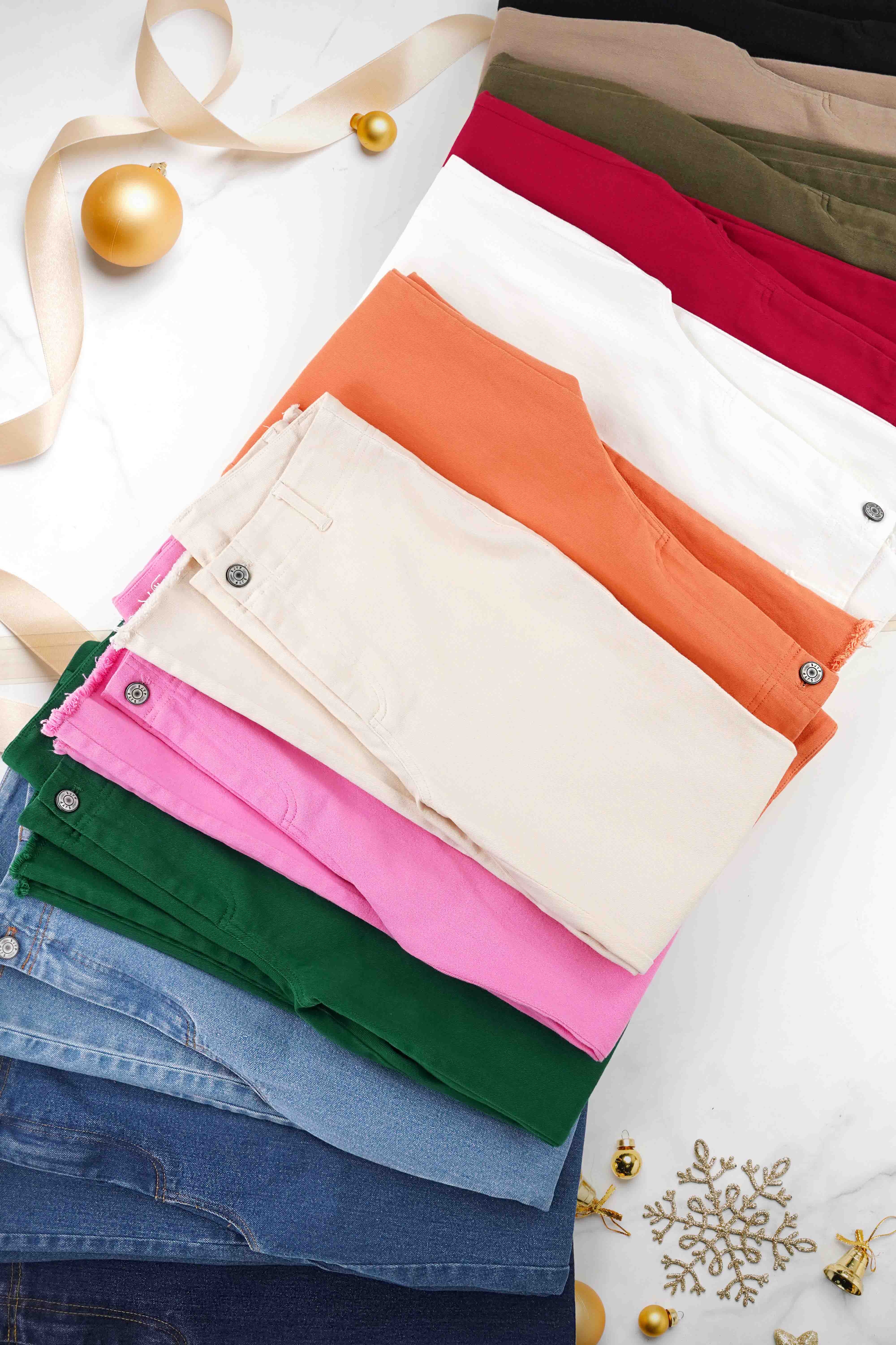 La Miel – Calças - Mulher por atacado – MCP3113-Calças Flare elástica de Cintura Alta Lavada e Macio47