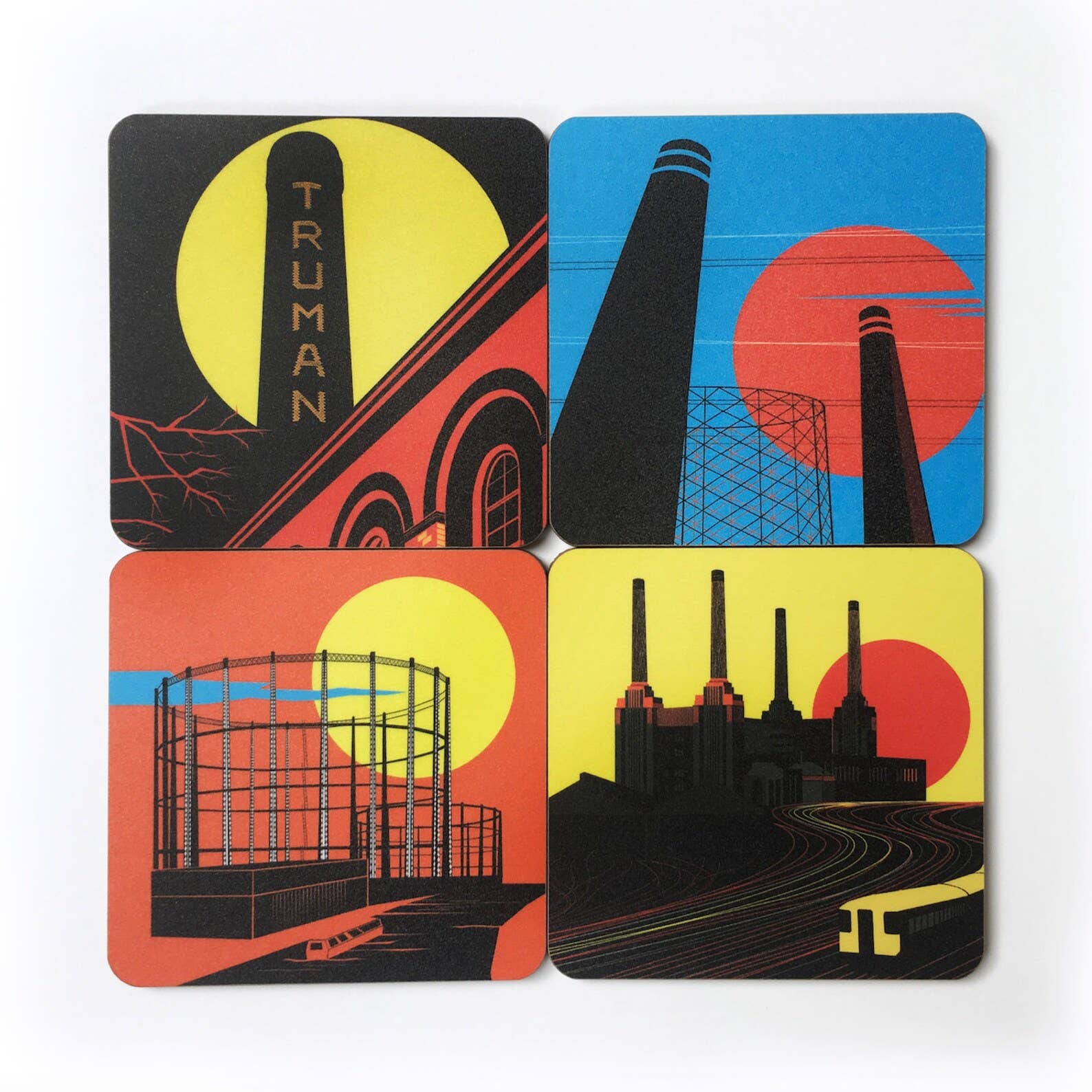 EYE FOR LONDON PRINTS – Großhandel Untersetzer – Untersetzer-Set im Industriestil London1
