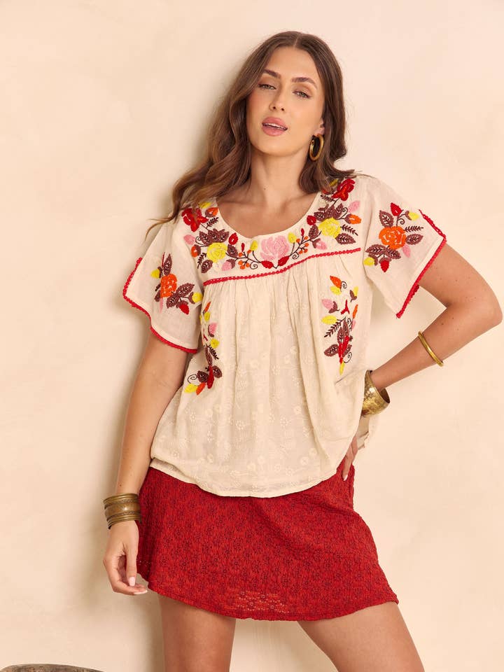 Emma Top Rocki Brodé pour la vente par Naudic