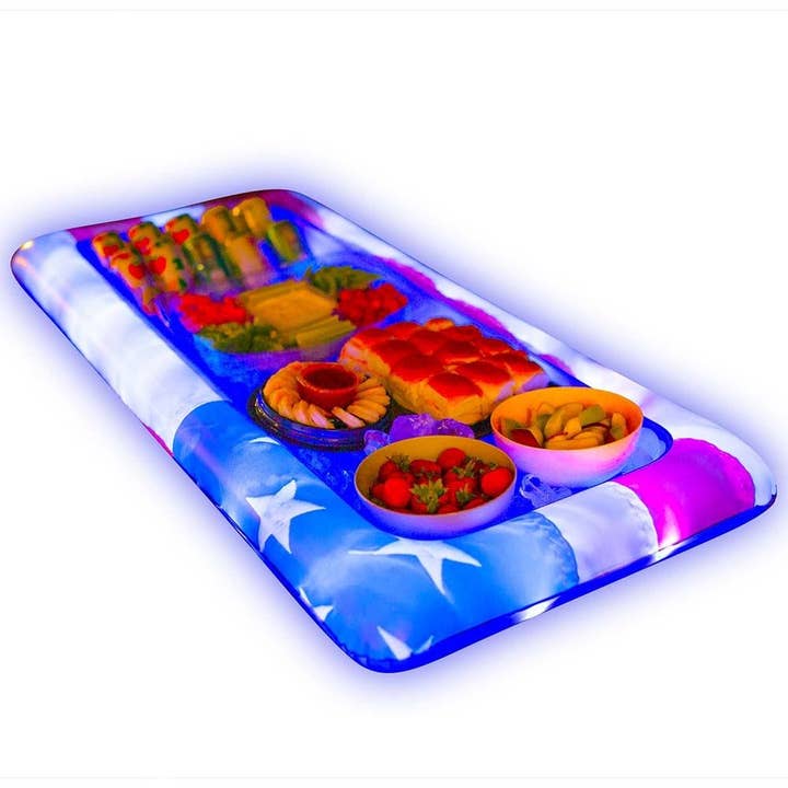 Refroidisseur gonflable pour piscine, étoiles/rayures, LED pour la vente par PoolCandy