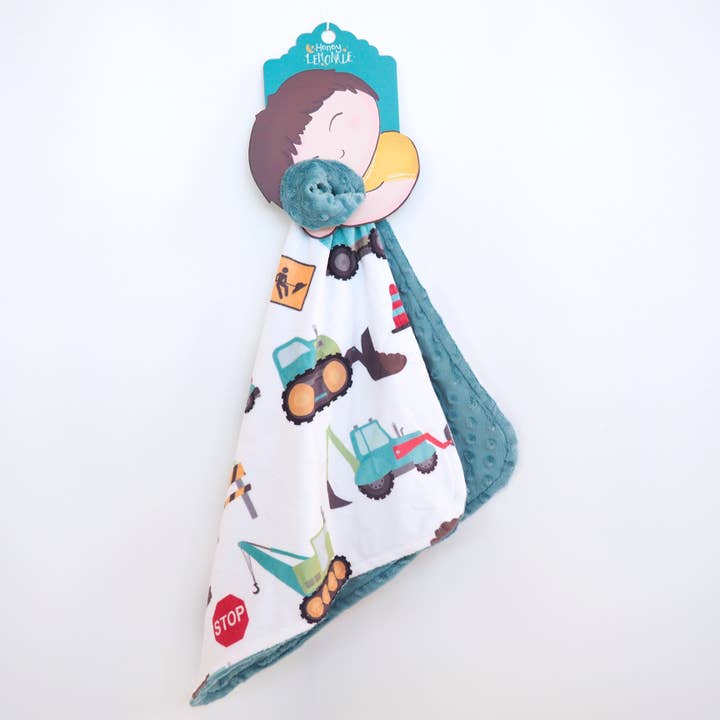 Honey Lemonade- Minky Baby Blankets and Gifts - Vente Couverture de lit – enfant et bébé - Mini Minky - Camions de construction3