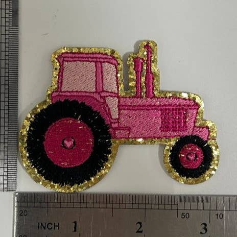 Texas Transfers - Vendita all'ingrosso Toppe - Toppa termoadesiva trattore rosa0