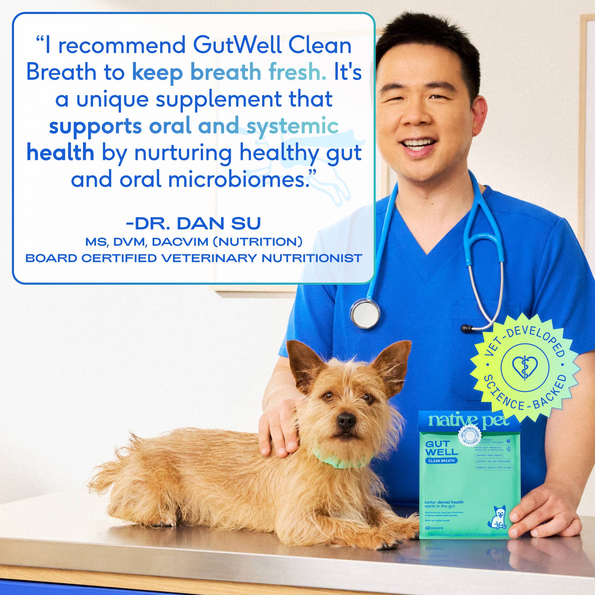 Native Pet - Wholesale Pet Supplement - Dog - Native Pet GutWell Clean Breath, Dog Dental Care Supplement4