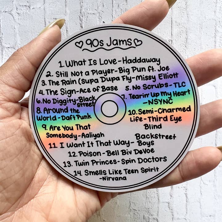 90s Jams Coaster - Nostalgic Mixtape CD Cork Coaster for wholesale by Siyo Boutique