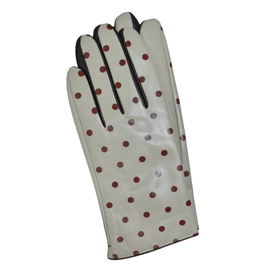 Dupatta Designs - Wholesale Gloves - Women's - Nyla Dotted Leather Driving Gloves O/S MED6