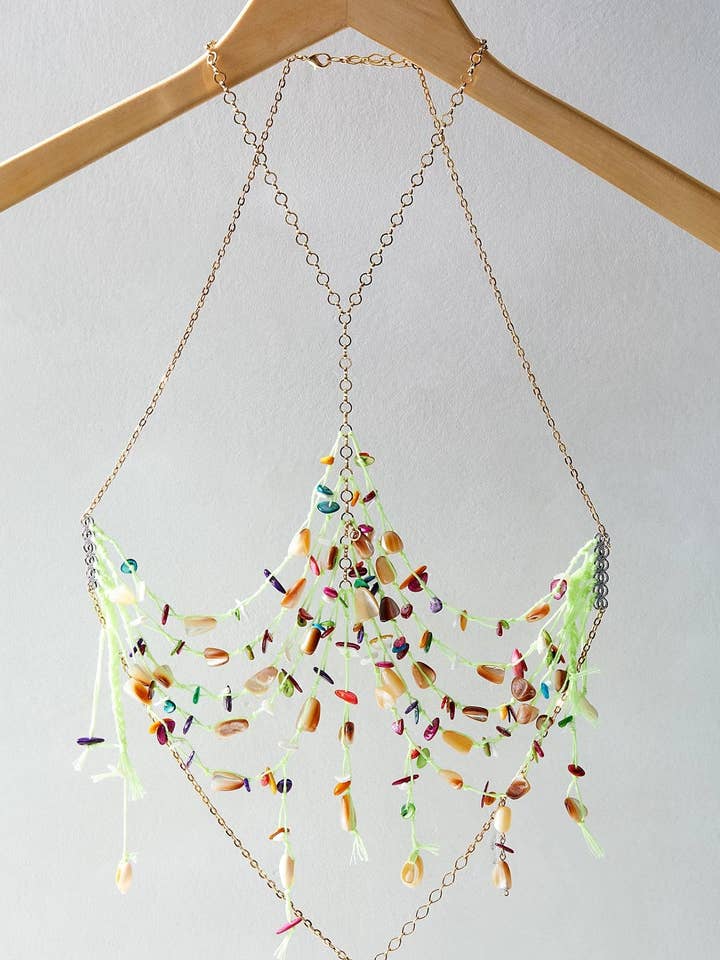 Golden Sunset Body Chain – Citrine Crystal Jewelry for wholesale by Ariana Ost