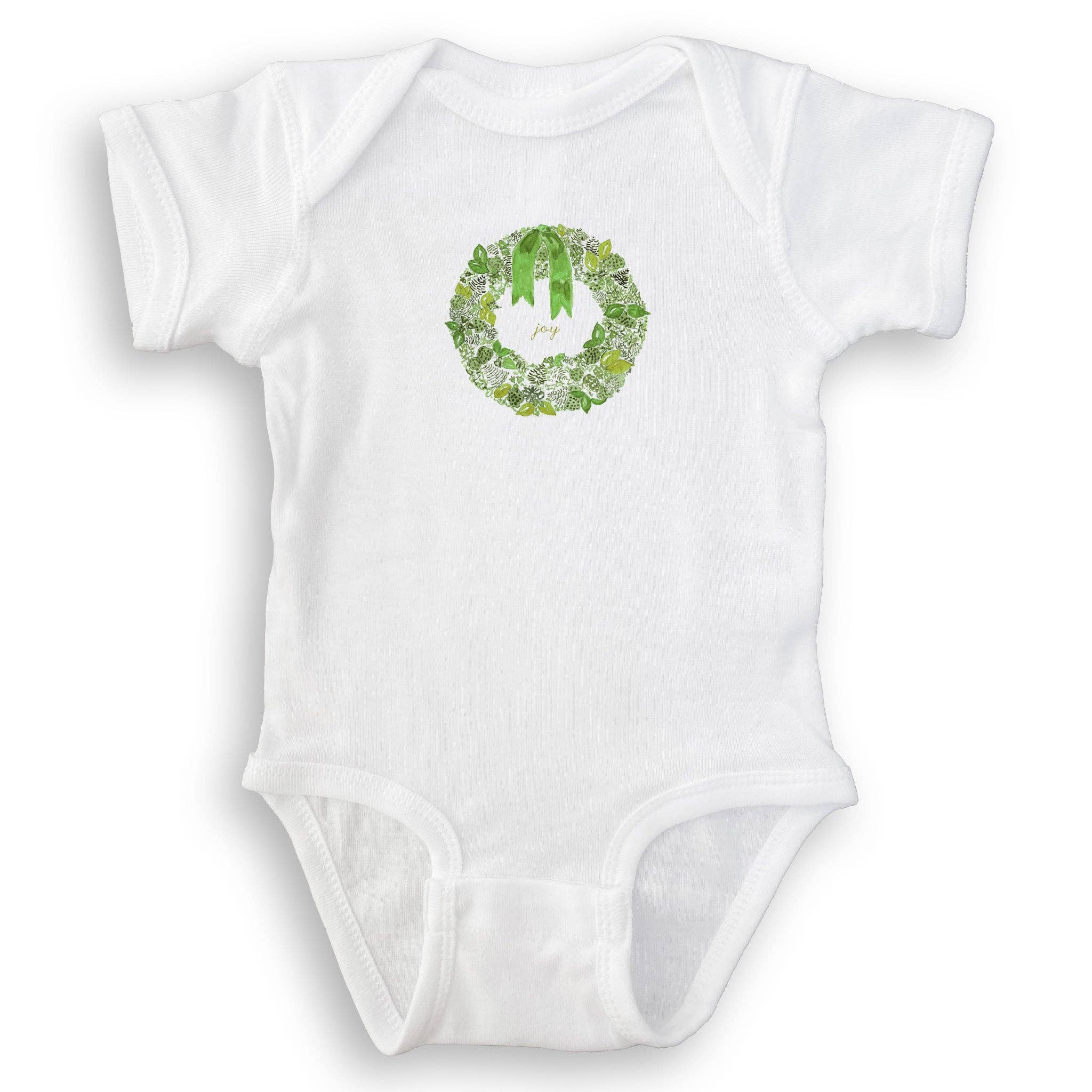 French Graffiti - Wholesale Tea Towel - Green Wreath with Joy14