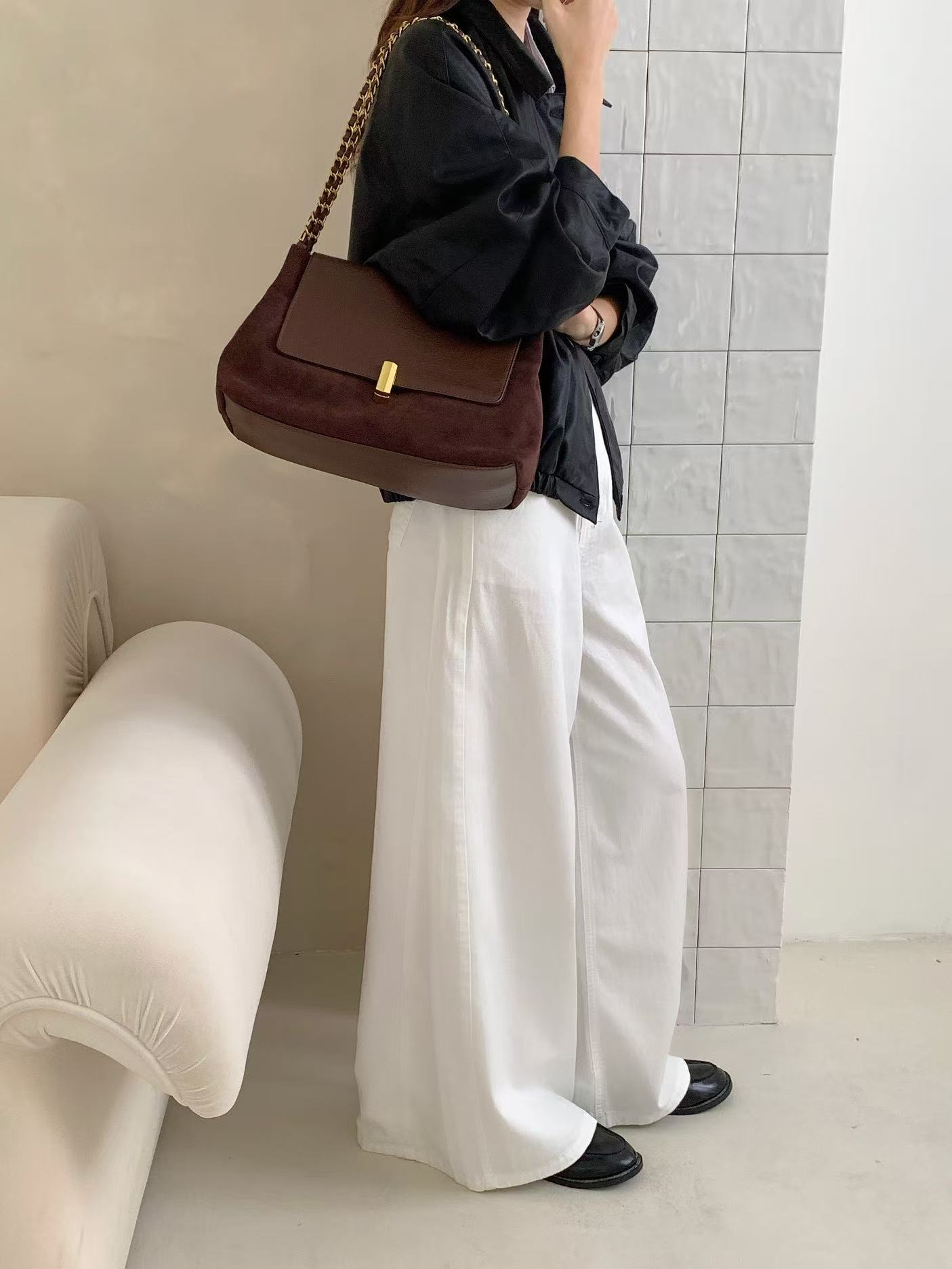 Pretty Persuasions - Vendita all'ingrosso Tracolla - Donna - Borsa a spalla in pelle scamosciata in microfibra P250917