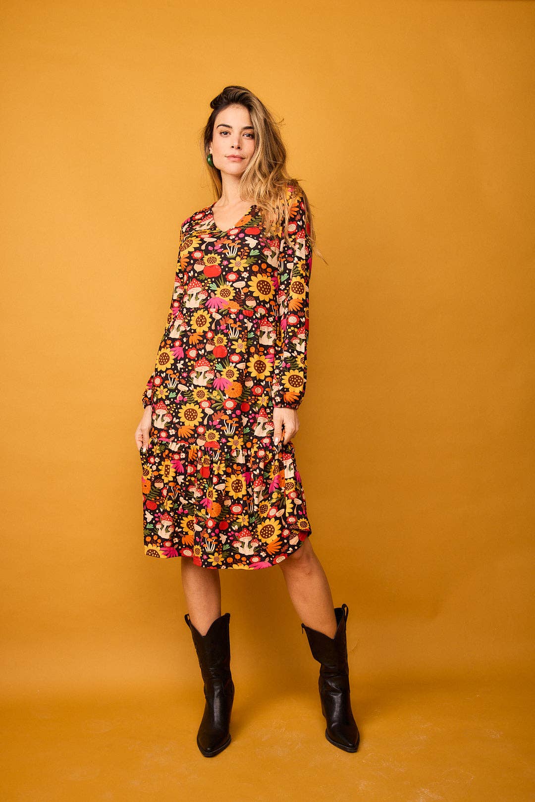 Smile - Wholesale Dress - Women's - Soto Sunflower Short Dress3