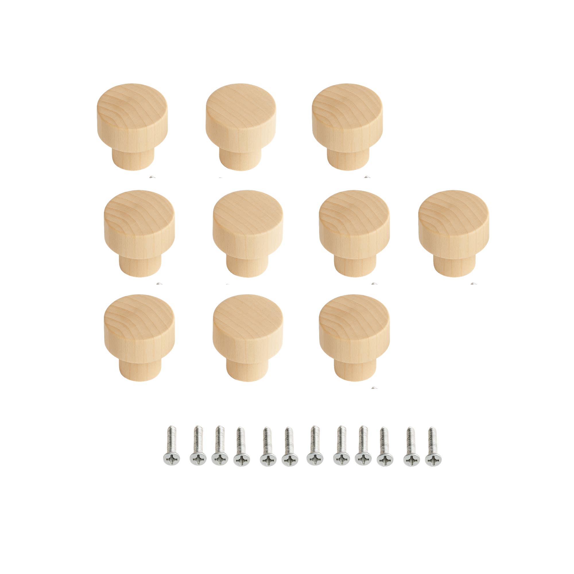 Atelier HM Design – Engroshandel Knap/træk – Naturlige træknopper til skab, 35x25mm, Sæt med 10