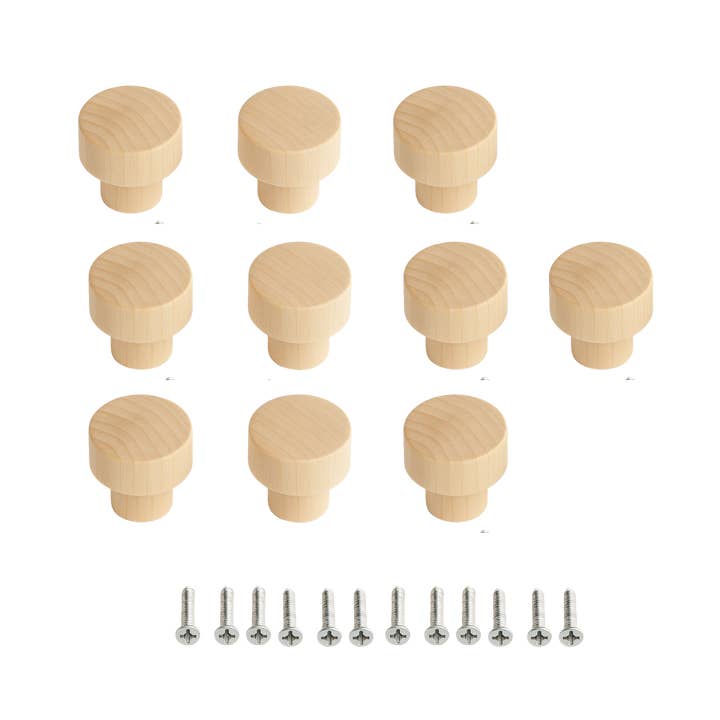 Atelier HM Design – Engroshandel Knap/træk – Naturlige træknopper til skab, 35x25mm, Sæt med 100
