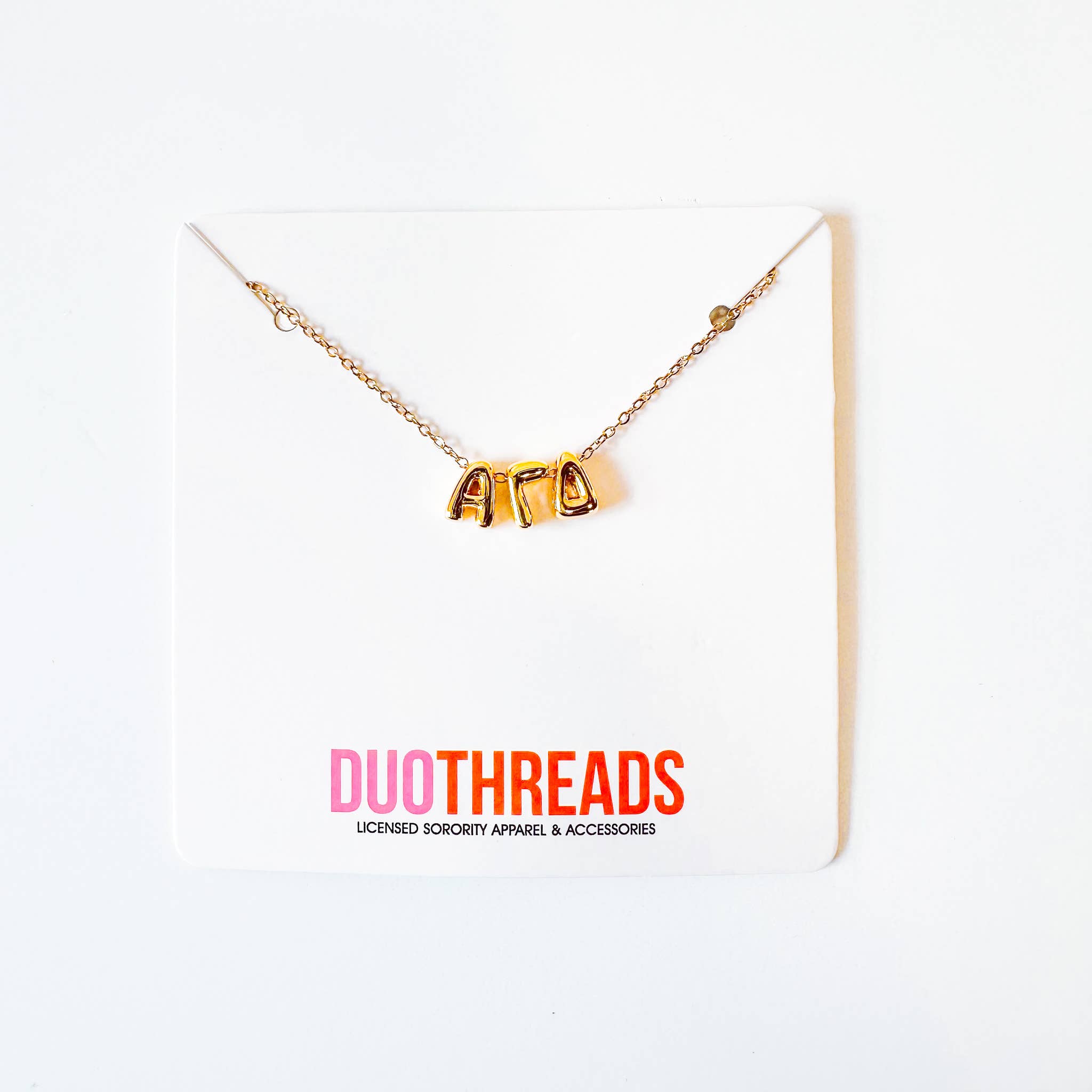 Duo Threads - Wholesale Pendant/Charm Necklace - Bubble Letter Sorority Necklace19