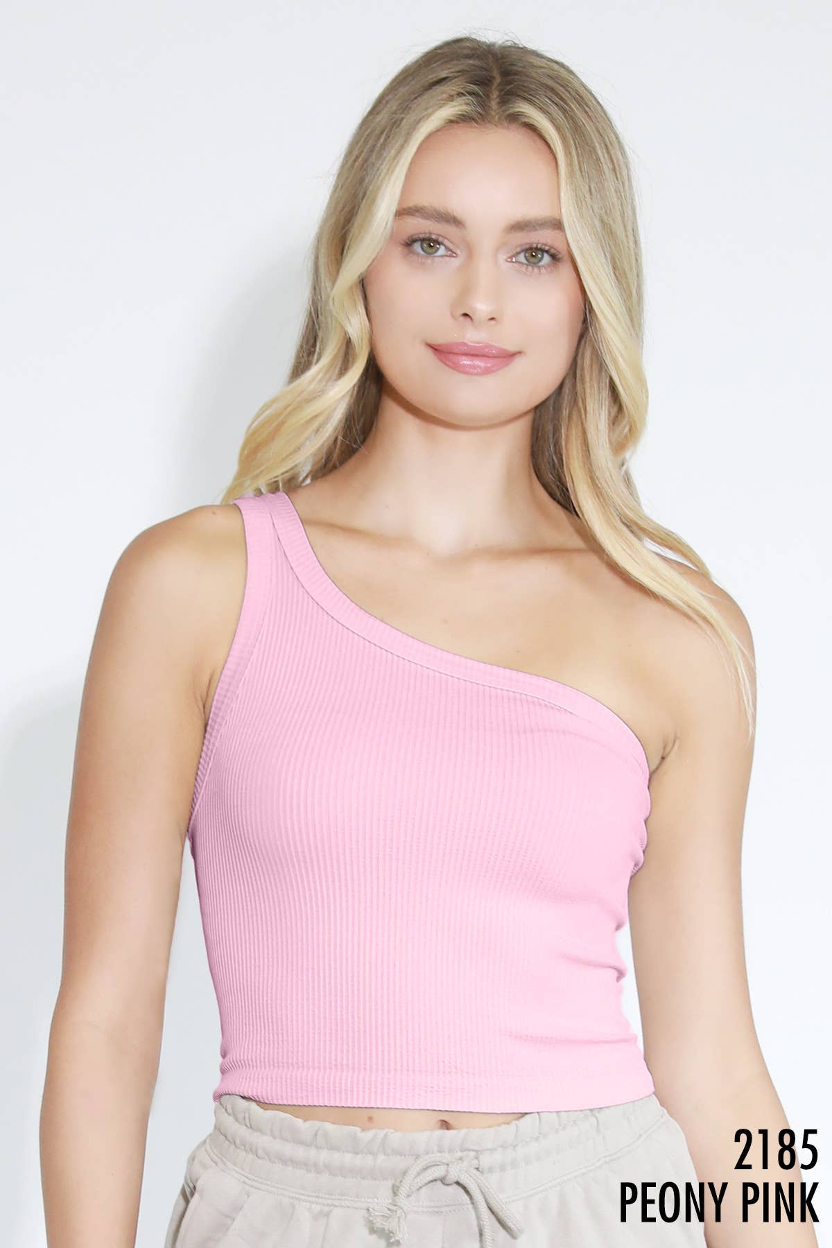 NIKIBIKI – Engroshandel Strikket top - Dame – NS7975 - Solid ene skulder Afgrøde Top3