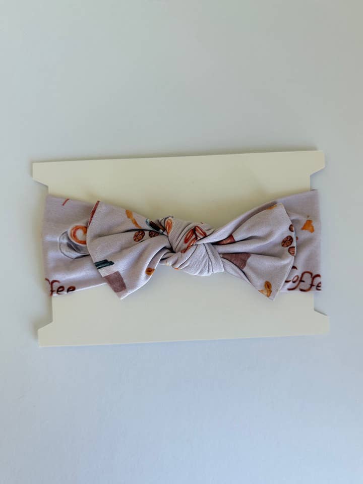 Sunday Sips - Headband Bow for wholesale by Little Sprouts Clothing
