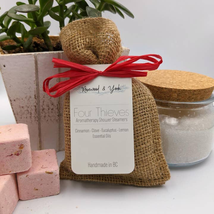 Four Thieves Aromatherapy Shower Steamers for wholesale by Rosewood and York